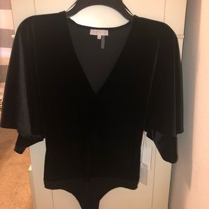 Velvet thong bodysuit